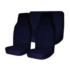 Комплект грязезащитных чехлов на передние и заднее сиденья (синий)