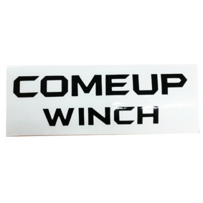 Наклейка COMEUP WINCH (черные буквы прозрачный фон) Размер: 200x58 мм